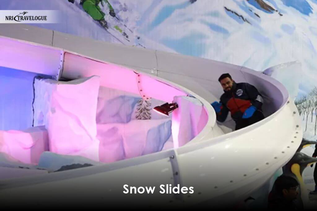 Snow Slides in snow park