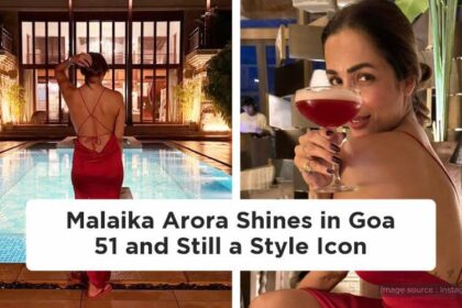 malaika arora in red dress during goa vacation