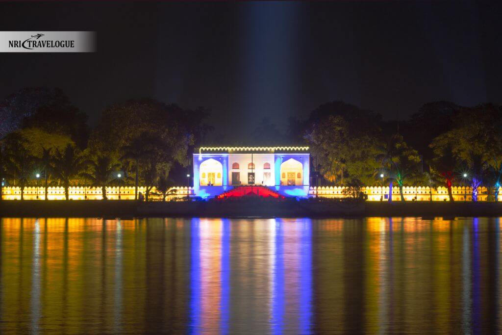 Lake-side lighting and reflections